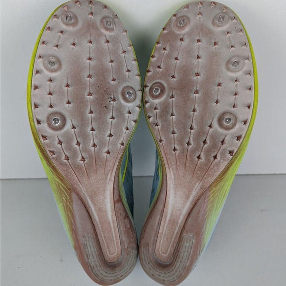 Brooks Wire 8 Unisex Blue Yellow Lightweight Spike Track Running Shoes Sz 10.5D main image 8
